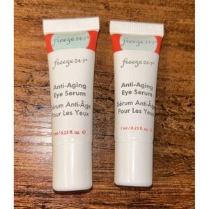 Freeze 24-7 Anti-Aging Eye Serum 0.23 fl oz/7 ml Travel Size, 2 Packs NEW
